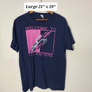 Pink Floyd Welcome To The Machine Blue Large T-Shirt